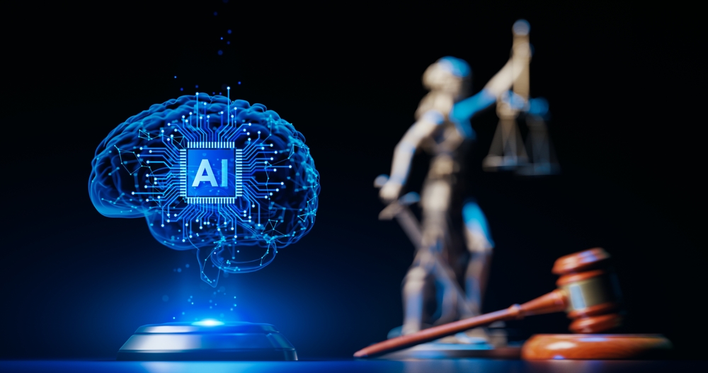 Ai,Regulation,And,Justice.,Legal,And,Technology,Concept.,Hologram,Of