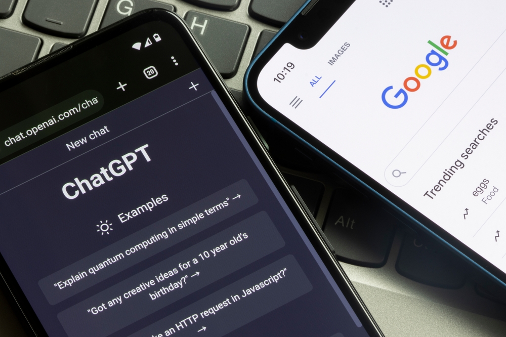 chatgpt and google search engines.