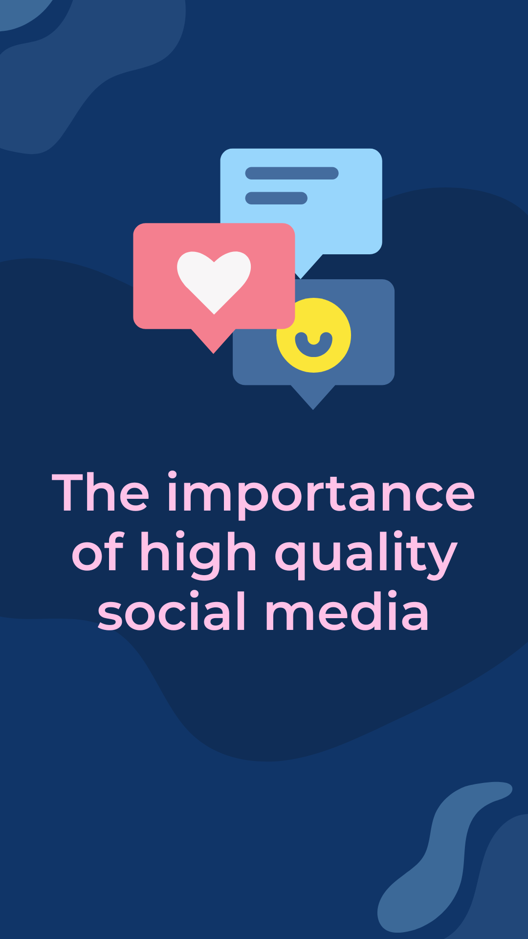 Blue Abstract The Importance of High Quality Social Media
